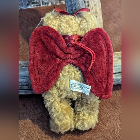 Vintage The Bearington Collection "Gabrielle" Plush Teddy W Velvet Angel Wings - Picture 4 of 9